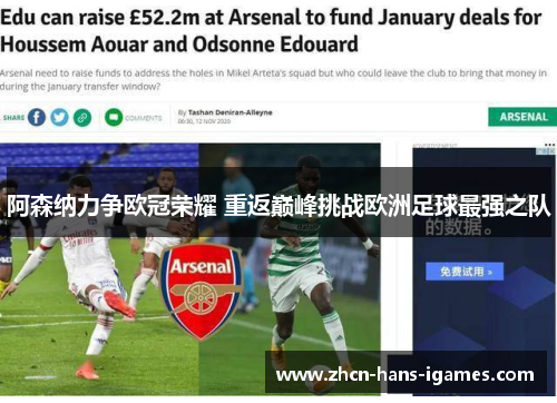阿森纳力争欧冠荣耀 重返巅峰挑战欧洲足球最强之队